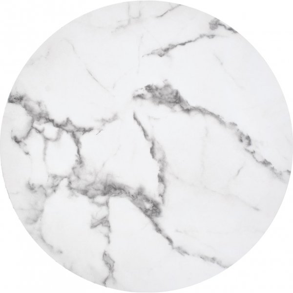 Grande salongbord Ø56 cm - Hvit marmor/svart Grande salongbord Ø56 cm - Hvit marmor/svart