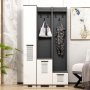 Asimo kleshenger 100 x 44,6 x 183 cm - Antrasitt/hvit