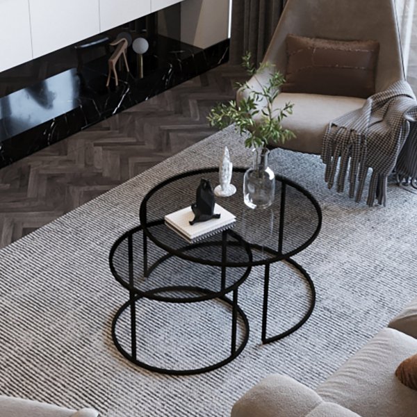 Kyoto sidebord Ø60/80 cm - Sort Kyoto sidebord Ø60/80 cm - Sort