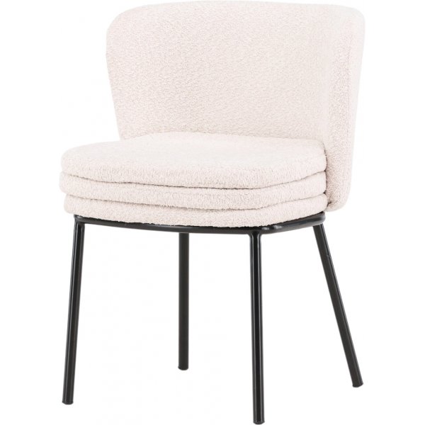 Agnes spisestol - Hvit boucle