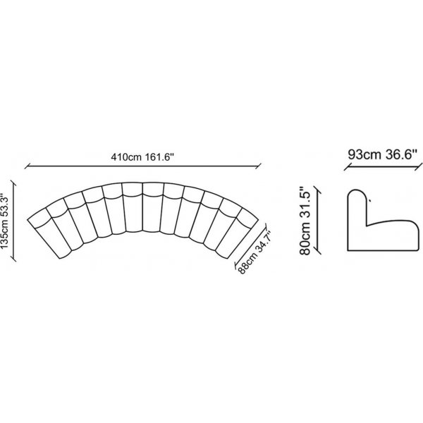 Carmine hjørnesofa - Oransje Carmine hjørnesofa - Oransje
