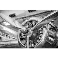 Glassbilde Airplane engine - 120x80 cm Glassbilde Airplane engine - 120x80 cm