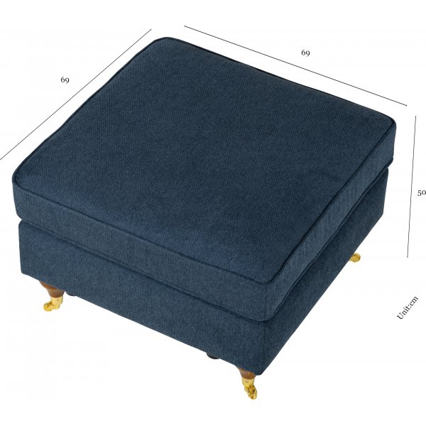 Fotskammel mørkeblå - Howard + Tekstilrens for møbler Fotskammel mørkeblå - Howard + Tekstilrens for møbler