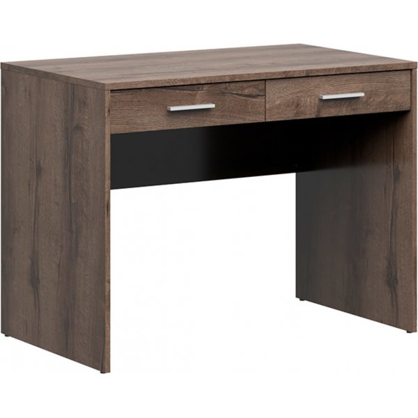 Nepo Plus skrivebord med 2 skuffer 100 x 59 cm - Mrk eik