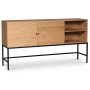 Stilo V.2 sideboard - Olje eik / Svart metall