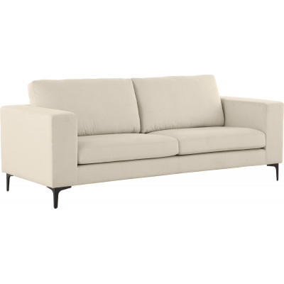 Aspen 3-seter sofa - Beige flyel + Mbelpleiesett for tekstiler