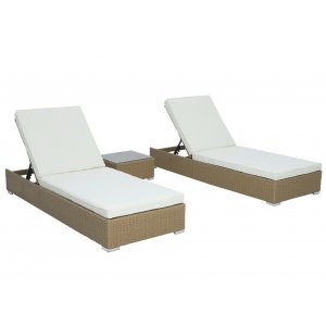 Solsenger Astrid 2 stk med bord - Natur