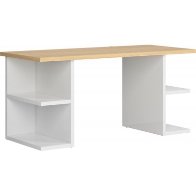 Nandu skrivebord 160 x 70,5 cm - Eik/hvit