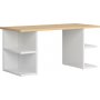 Nandu skrivebord 160 x 70,5 cm - Eik/hvit