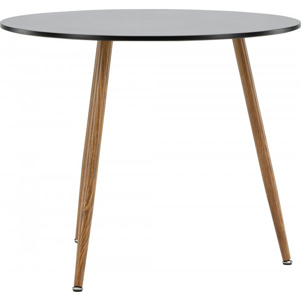 Bridge spisebord Ø90 cm - Sort/eik Bridge spisebord Ø90 cm - Sort/eik