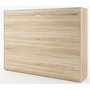 Sengeskap compact living horisontalt (140 x 200 cm fellbar seng) - Lys eik