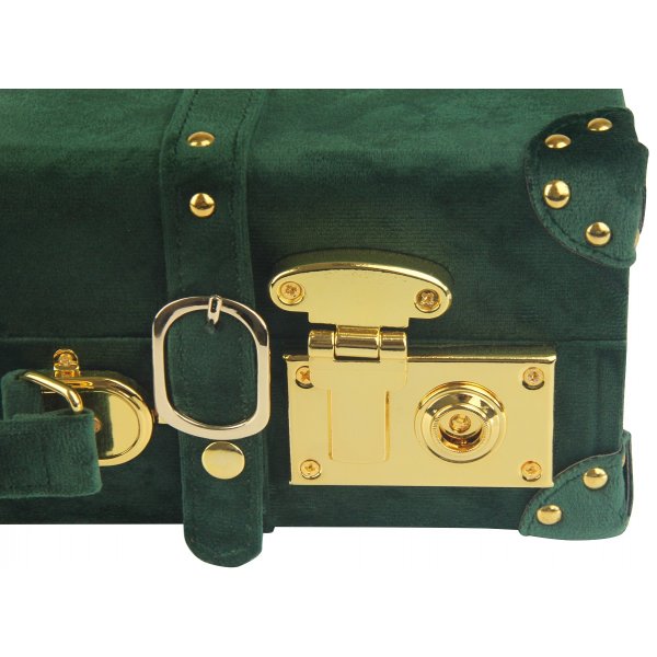 Petit koffert, sett med 2 stk - Mørkegrønn (Fløyel) Petit koffert, sett med 2 stk - Mørkegrønn (Fløyel)