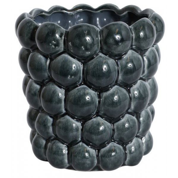 Krukke Big Bouble H18 cm - Bl (Glans)