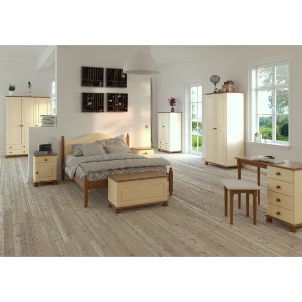 Richmond garderobe med 2 dører - Brun/kremhvit Richmond garderobe med 2 dører - Brun/kremhvit