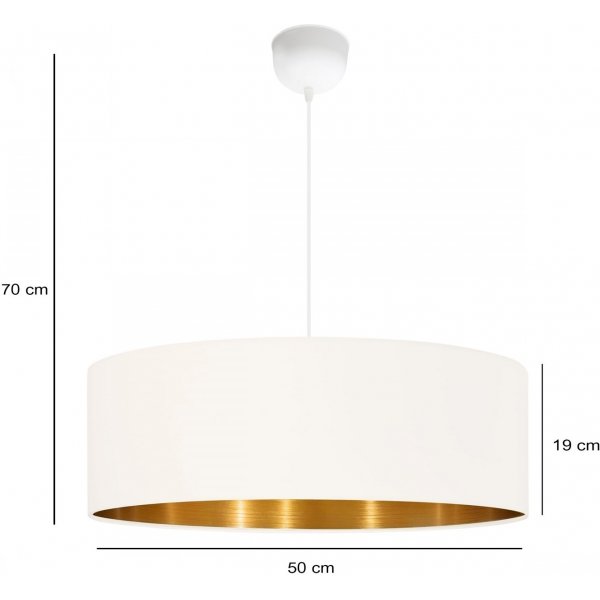 Kovrilo taklampe - Krem/gull