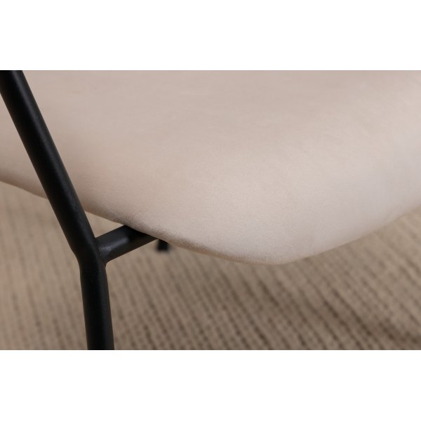 Shaun lenestol - Beige fløyel Shaun lenestol - Beige fløyel