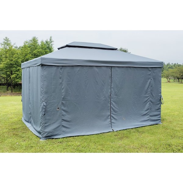 Athen Paviljong 3x4m med myggnetting - Grå Athen Paviljong 3x4m med myggnetting - Grå