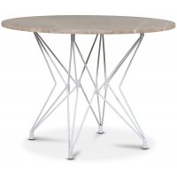 Zoo spisebord Ø105 cm - Hvit / Beige Empradore Zoo spisebord Ø105 cm - Hvit / Beige Empradore