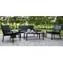 Alesund Sofagruppe med bord (2+1+1+bord) - Svart
