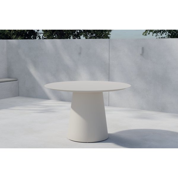 Spisebord Lanzo rundt �120 cm - beige aluminium