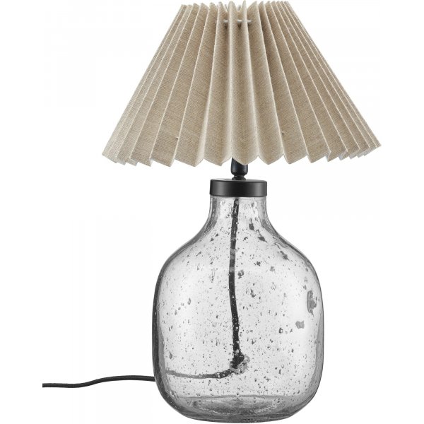 Groove bordlampe - Klart glass/Naturlig