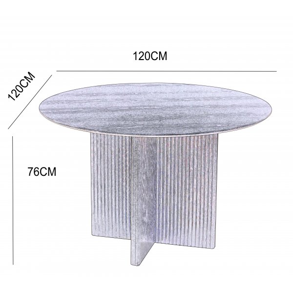 Spisegruppe Crossby bord Ø120cm i valnøtt med 4 Carisma spisestoler i lysegrå fløyel Spisegruppe Crossby bord Ø120cm i valnøtt med 4 Carisma spisestoler i lysegrå fløyel
