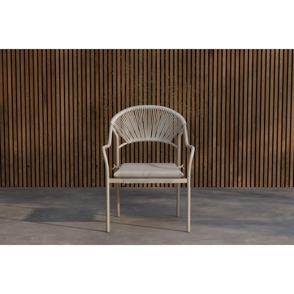 Spisestol Paros i st�l/rotting - beige