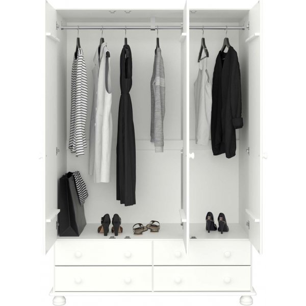 Richmond garderobeskap med 3 dører - Hvit Richmond garderobeskap med 3 dører - Hvit