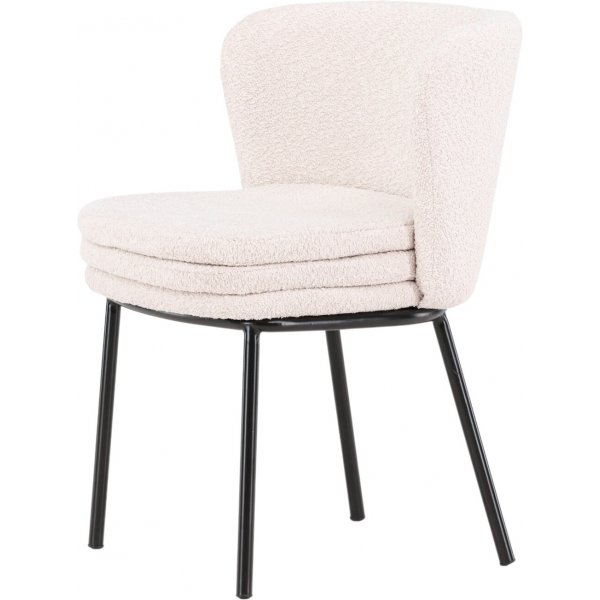 Agnes spisestol - Hvit boucle