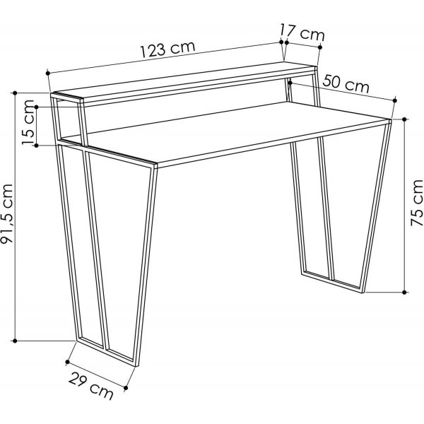 Pal skrivebord - Hvit