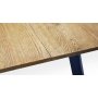 Rundt Freddy spisebord, 155 cm - Oljet eikefinr/svart metall