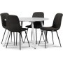 Rosvik spisegruppe, spisebord med 4 st Smokey spisestoler - Hvit/Vintage