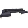 Lido U sofa med pen finish - Mrkegr