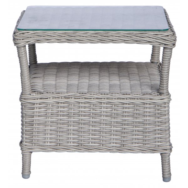 Balkongsett; 2 stoler og bord 48 x 48 cm gr/rotting - Tor/Merkur