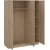 Billund garderobe med 3 drer - Hickory