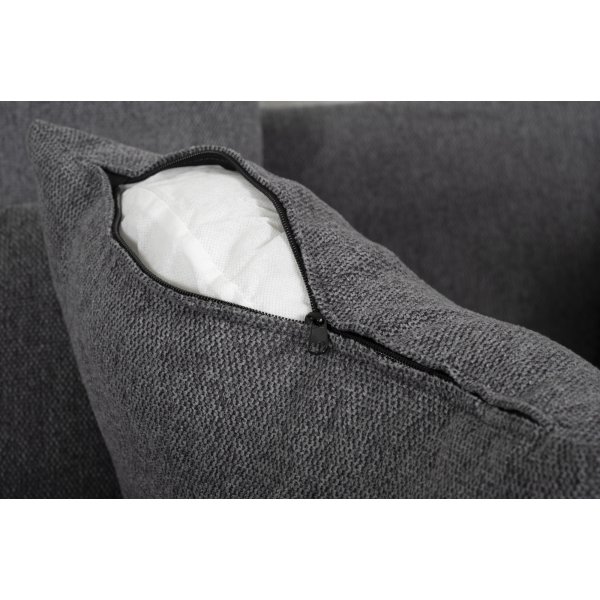 Brandy Lounge - 4-seters sofa XL (mrkegr) + Flekkfjerner for mbler