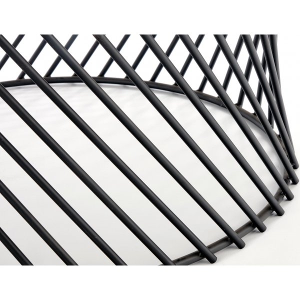 Kapitol salongbord 80 cm - Gr marmor/svart