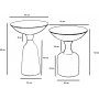 Chalice sidebord sett 46/56 cm - Gull/svart