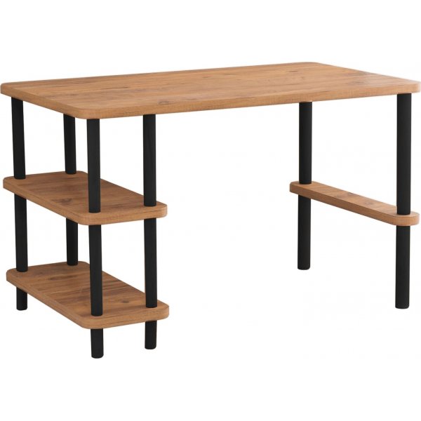 Moon skrivebord 120x70 cm - Sort/furu