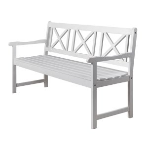 Bohus hagebenk 3-seter - Hvit