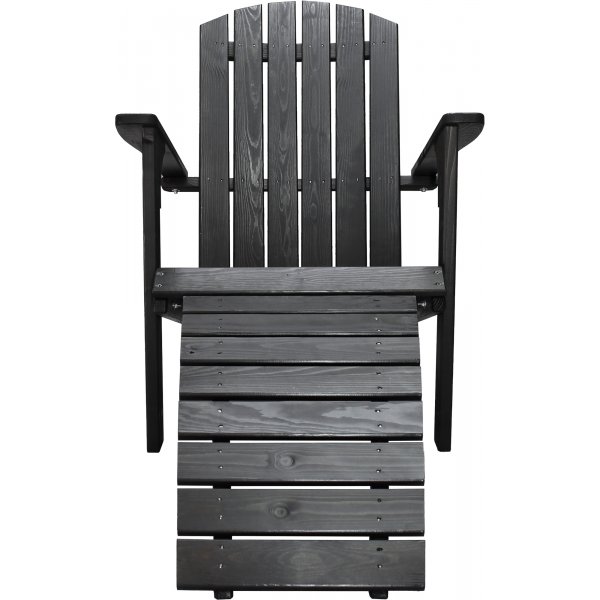 Kungshamn fluktstol med fotstøtte - Sort Kungshamn fluktstol med fotstøtte - Sort