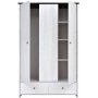 Salvador garderobe 199x128 cm - Hvit/svart