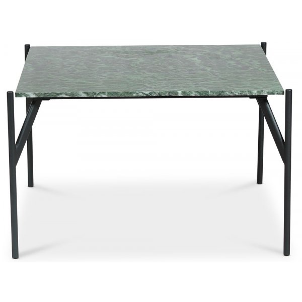 Accent stuebord 75 - Grønn marmor / Svart Accent stuebord 75 - Grønn marmor / Svart