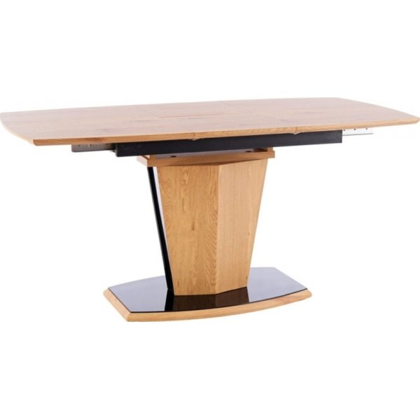 Houston spisebord, 120-160 cm - Eik/svart