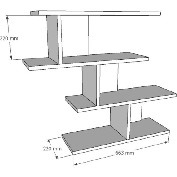 Rosie vegghylle - Antrasitt/valnøtt Rosie vegghylle - Antrasitt/valnøtt