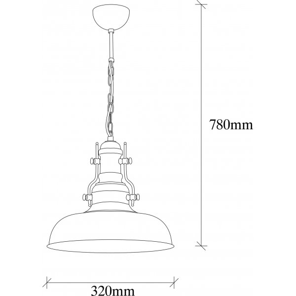 Berkeley taklampe 200-S - Sort