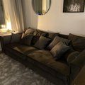 Kundebilde Brandy Lounge - 3,5-seters sofa XL (s�lvgr� fl�yel)