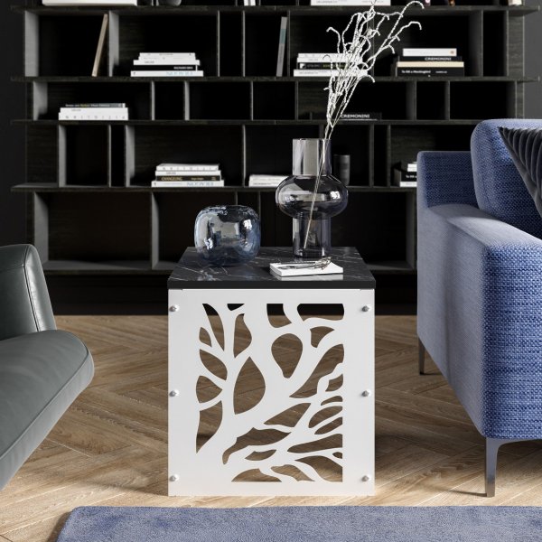 Tongfu sidebord - Hvit/svart Tongfu sidebord - Hvit/svart