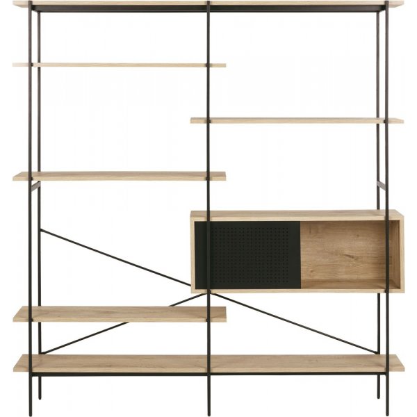 Angus Bokhylle - Svart/eik Angus Bokhylle - Svart/eik