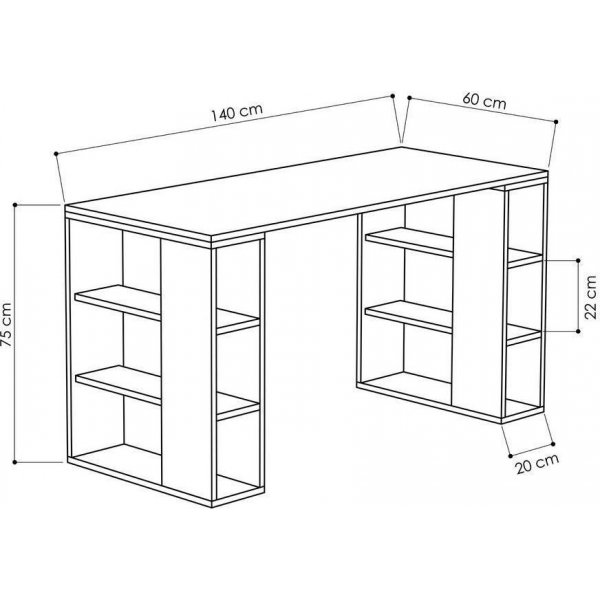 Colmar skrivebord - Hvit Colmar skrivebord - Hvit